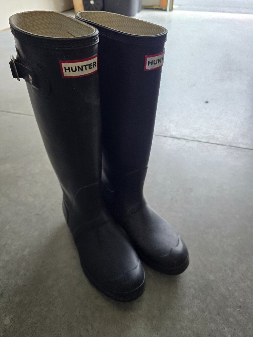 Hunter Black Tall boots Size 8